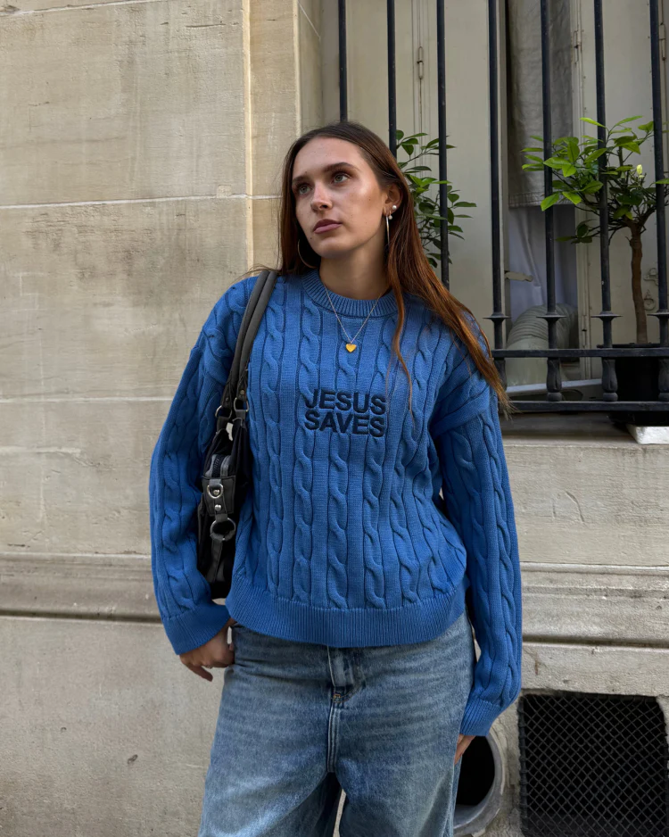 Jesus Saves - Knit Sweater - Image 2