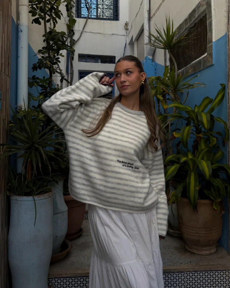 Striped Living Proof - Knit Sweater - Image 4